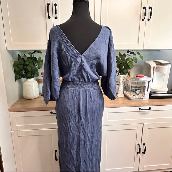 Mara Hoffman Nami Maxi Dress Blue Size XS/Small Boho REVOLVE Floor Length Fairy - Picture 4 of 13